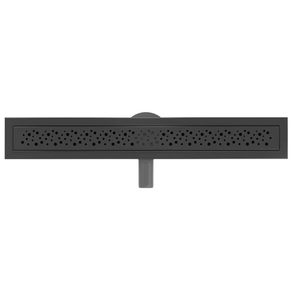 Трап для душу MEXEN FLAT 70 M12 BLACK 360° чорний