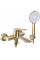 Смеситель для ванны и душа REA  AVALON BRUSHED GOLD настенный с изливом