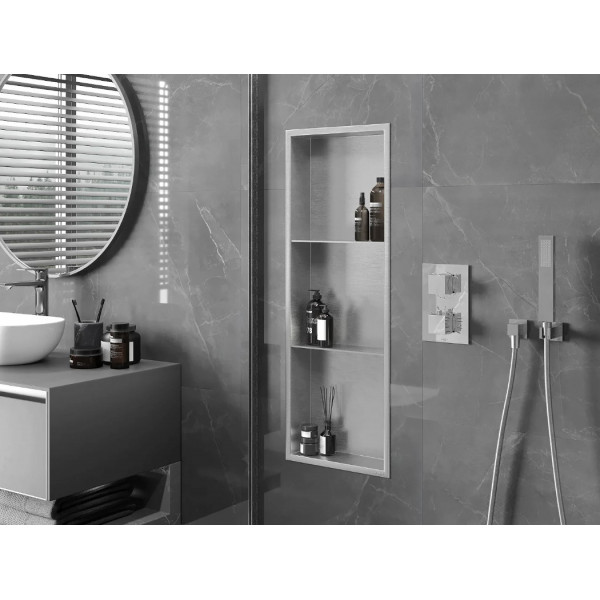 Вбудована полиця MEXEN X-Wall-R 90 INOX з обідком