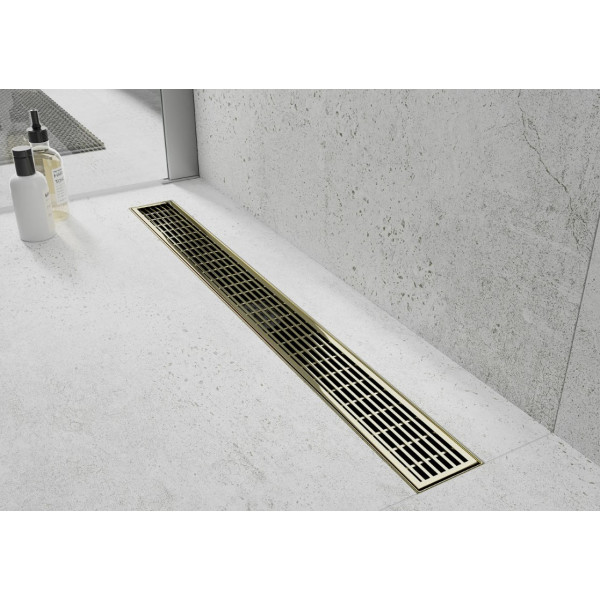 Трап для душу MEXEN FLAT 90 M33 GOLD 360° золотий
