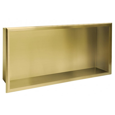 Встраиваемая полка REA 30X60 BRUSHED GOLD с ободком