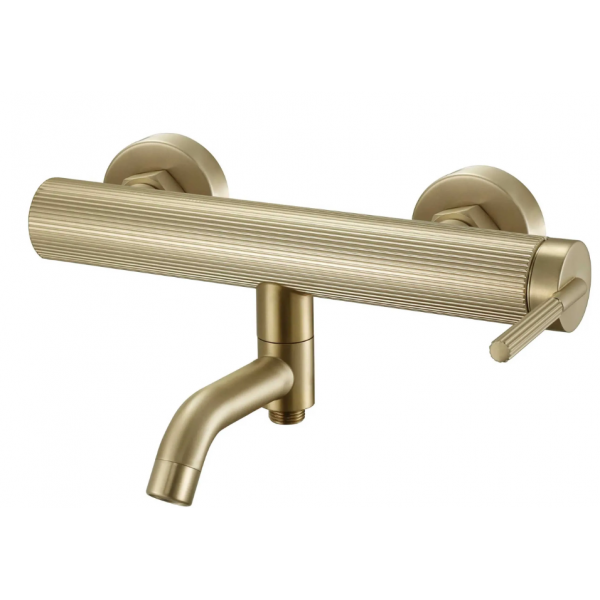 Смеситель для ванны и душа REA ARGON BRUSHED GOLD с изливом