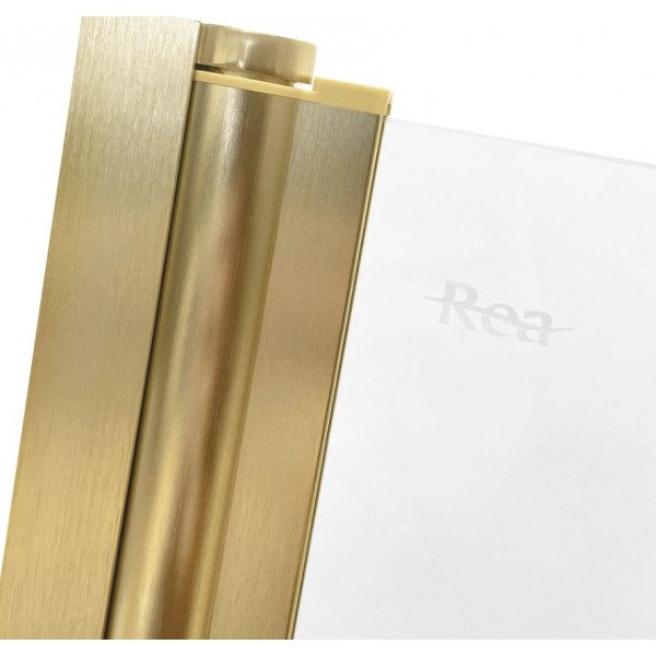 Шторка для ванны REA  AGAT-2 80 BRUSHED GOLD складная