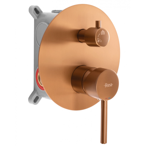 Душевая система REA LUNGO BRUSHED COPPER + BOX скрытого монтажа