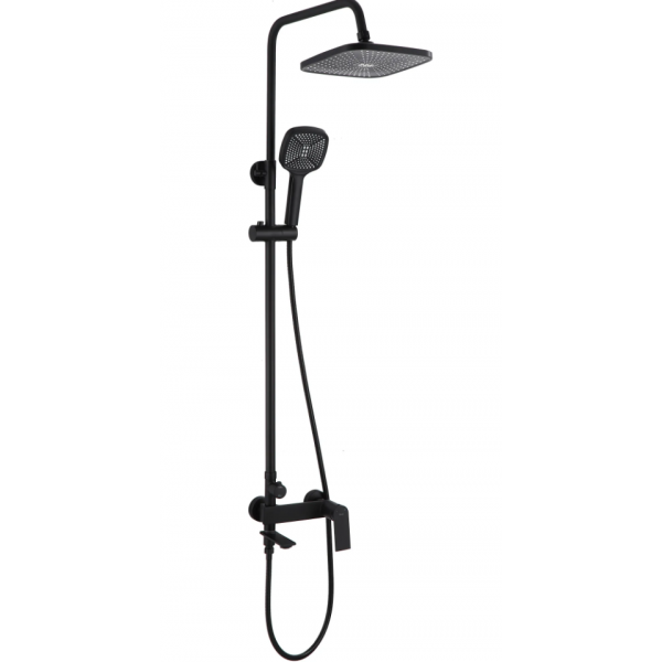 Душевой гарнитур REA STORM BLACK черный с изливом
