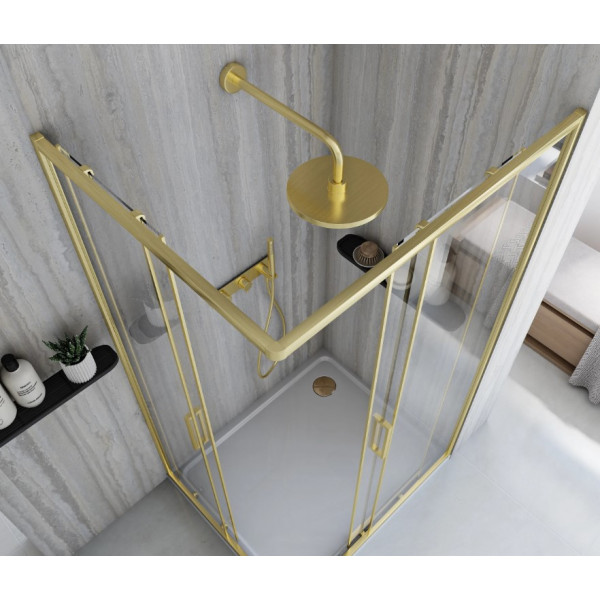 Душевая кабина REA CITY 80х100 BRUSHED GOLD