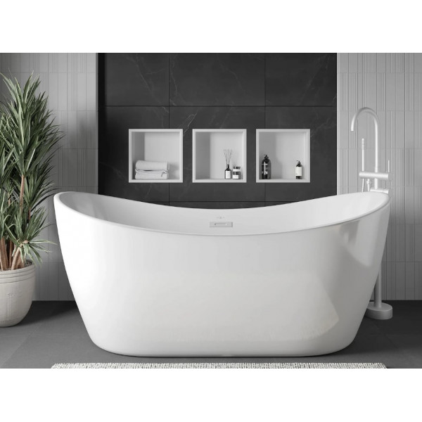 Вбудована полиця MEXEN X-Wall-R 30 WHITE з обідком