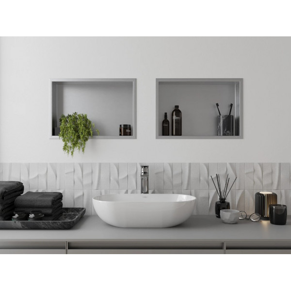 Вбудована полиця MEXEN X-Wall-R 45x30 INOX з обідком