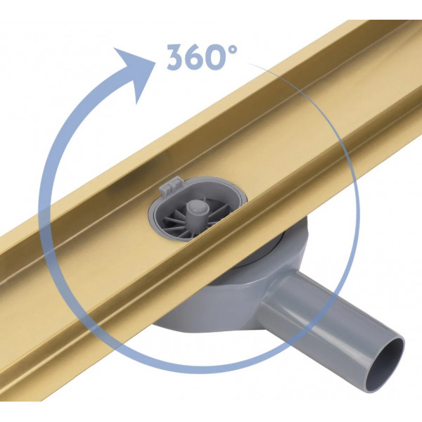 Трап для душа REA NEOX 100 PRO BRUSHED GOLD 2в1 матовое золото