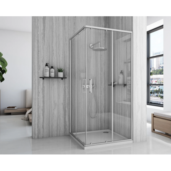Душевая кабина REA CITY 90х90 NIKIEL BRUSHED