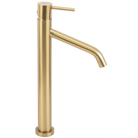 Смеситель для раковины (умывальника) REA LEVEL BRUSHED GOLD матовое золото высокий