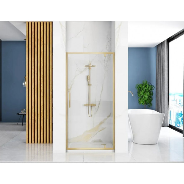 Душевая дверь REA RAPID SWING 100 BRUSHED GOLD