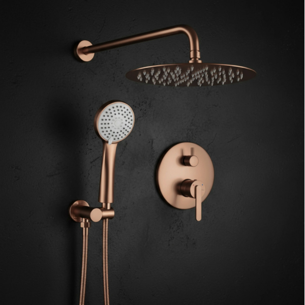 Душевая система REA ONTARIO BRUSHED COPPER + BOX скрытого монтажа