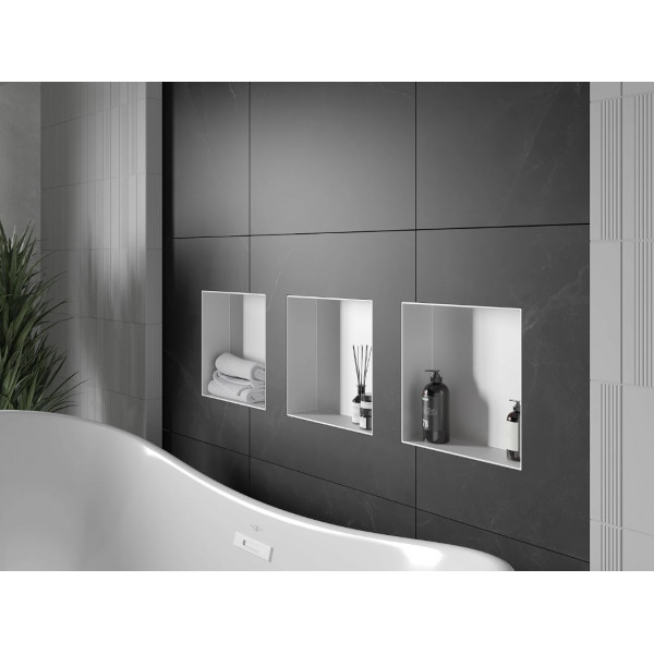 Вбудована полиця MEXEN X-Wall-NR 30 WHITE без обідка