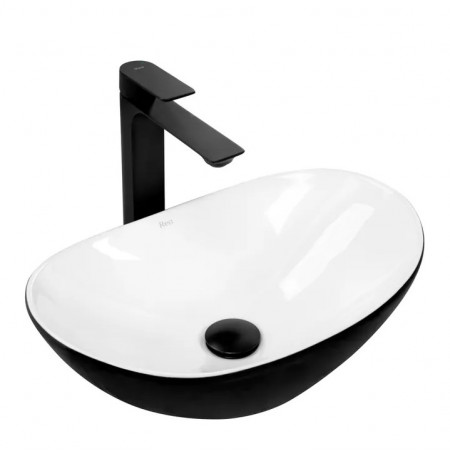Умывальник (раковина) REA ROYAL MINI BLACK WHITE накладной *