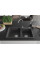 Гранітна кухонна мийка MEXEN TOMAS BLACK GRANITE + сифон CHROME