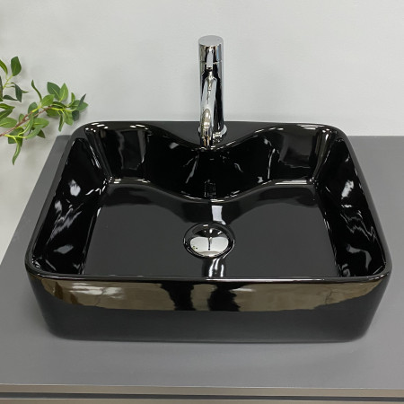 Умывальник (раковина) VBI FORLI BLACK GLOSSY накладной