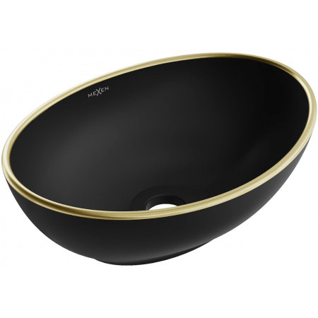 Умивальник (раковина) MEXEN ELZA BLACK GOLD EDGE накладний