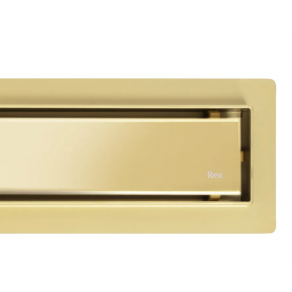 Трап для душа REA NEOX 100 PRO GOLD 2в1 золотой