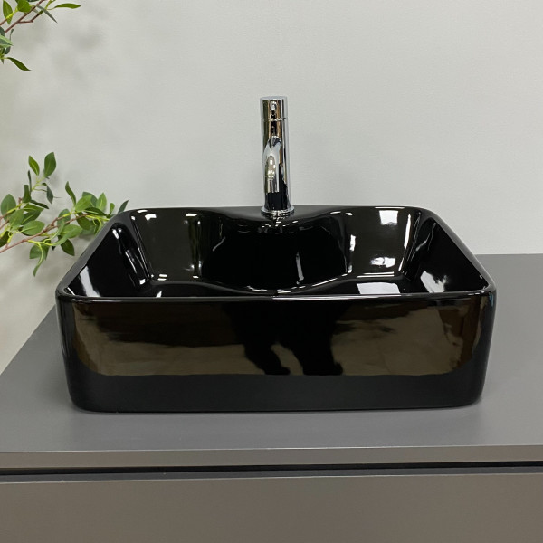 Умывальник (раковина) VBI FORLI BLACK GLOSSY накладной