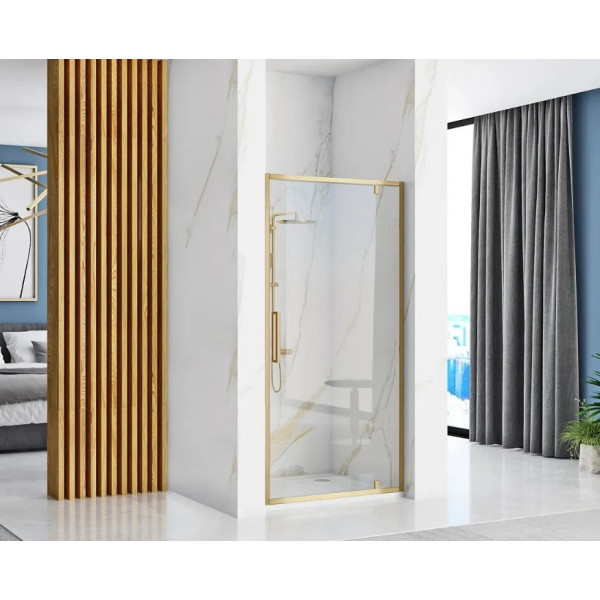 Душевая дверь REA RAPID SWING 100 BRUSHED GOLD