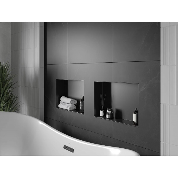 Вбудована полиця MEXEN X-Wall-NR 45x30 BLACK без обідка
