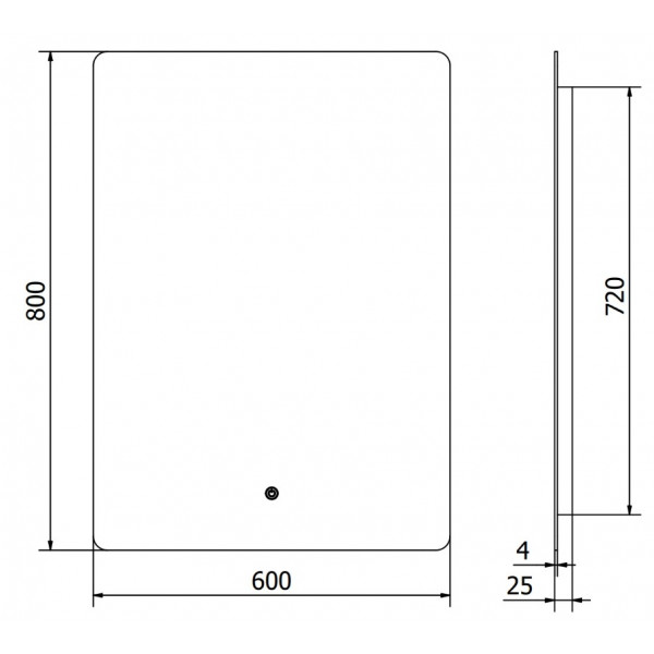 Дзеркало MEXEN SUN 60x80 LED прямокутне