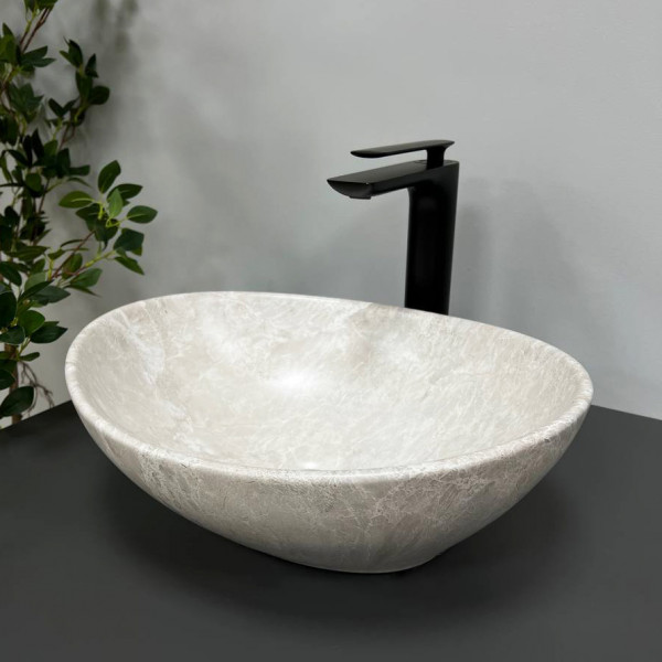Умывальник (раковина) VBI PARMA LIGHT STONE MATT накладной
