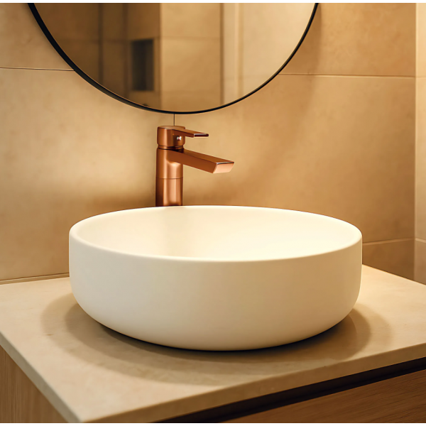 Смеситель для раковины (умывальника) REA ARGUS BRUSHED COPPER высокий