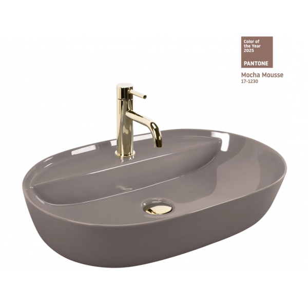Умывальник (раковина) REA AURA 61 BEIGE SHINY накладной