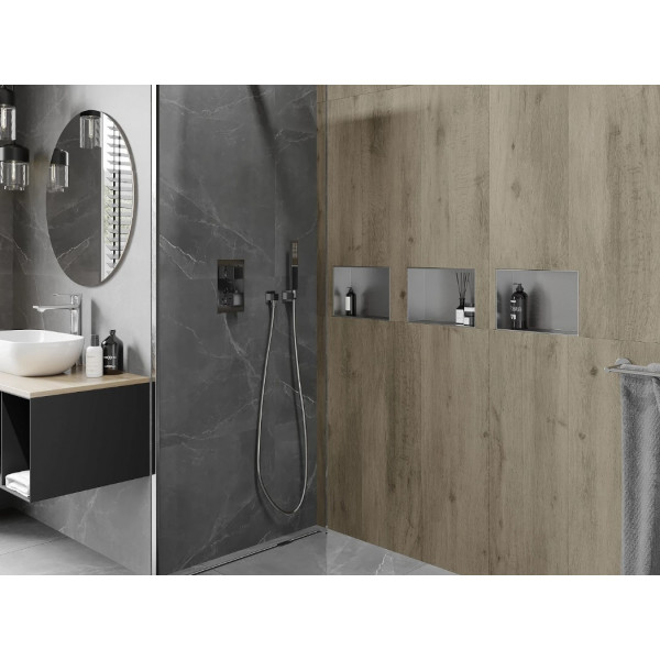 Вбудована полиця MEXEN X-Wall-NR 30x20 INOX без обідка