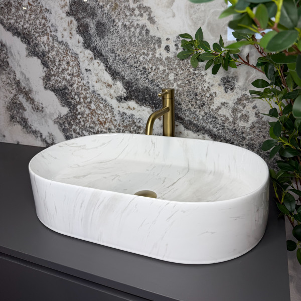 Умывальник (раковина) VBI VERONA 60 NATURE MARMO GLOSSY накладной