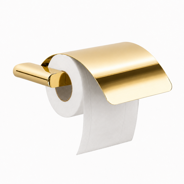 Держатель для туалетной бумаги с крышкой VBI TERRA GOLD