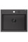 Гранітна кухонна мийка MEXEN OSCAR BLACK GRANITE + сифон BLACK