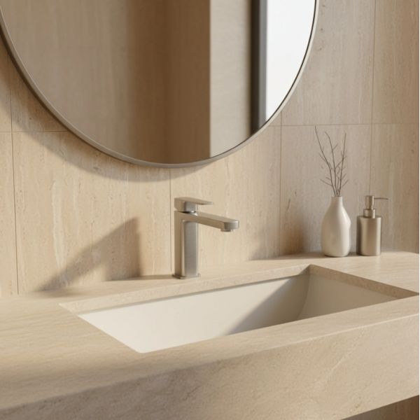 Смеситель для раковины (умывальника) REA ARLO NICKEL BRUSHED низкий
