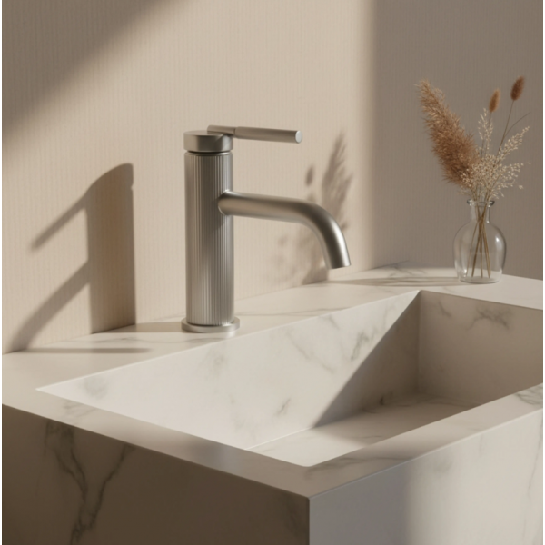 Смеситель для раковины REA ARGON NICKEL BRUSHED низкий