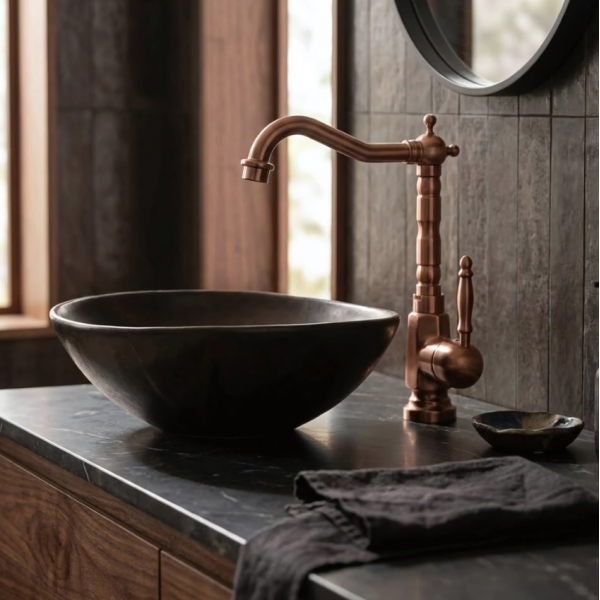Смеситель для раковины REA BONA BRUSHED COPPER
