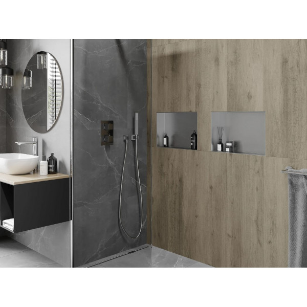 Вбудована полиця MEXEN X-Wall-NR 45x30 INOX без обідка