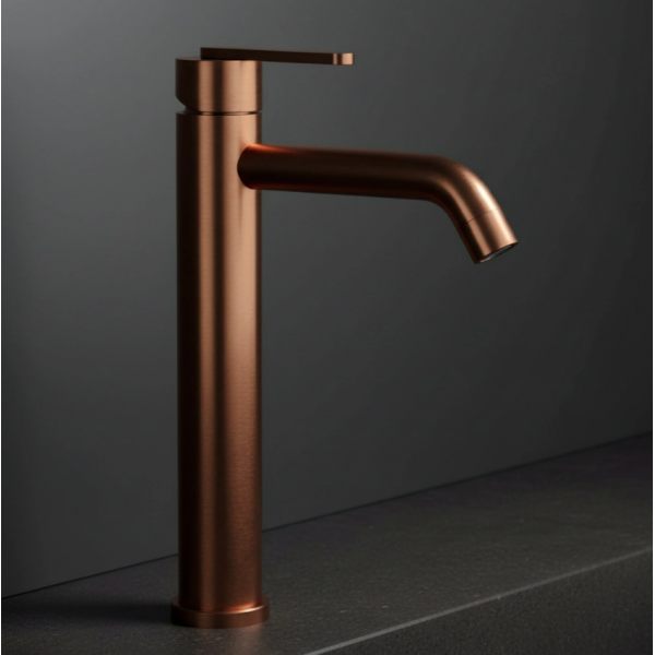 Смеситель для раковины (умывальника) REA ONTARIO BRUSHED COPPER высокий