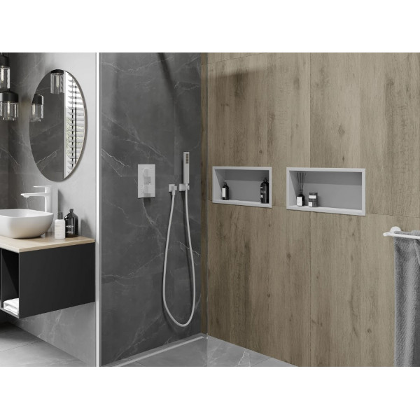 Вбудована полиця MEXEN X-Wall-R 45x20 WHITE з обідком