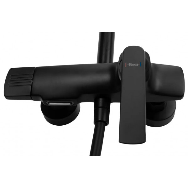 Душевой гарнитур REA REBEL BLACK черный с изливом