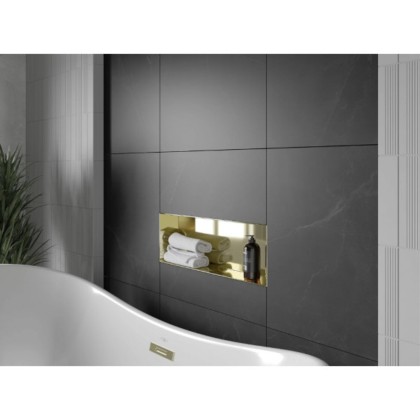 Вбудована полиця MEXEN X-Wall-NR 60x20 GOLD без обідка