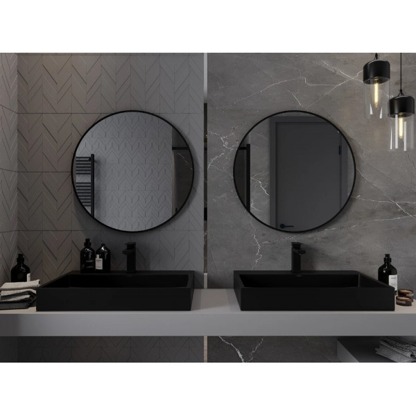 Дзеркало MEXEN LOFT 75 BLACK кругле