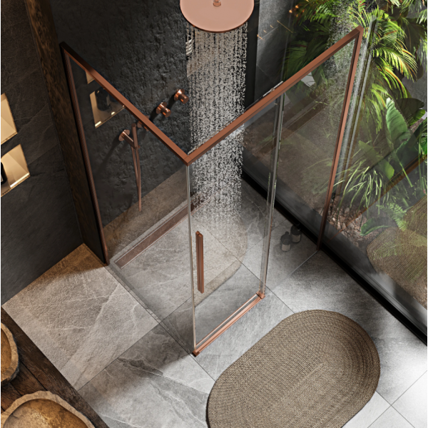 Душевая кабина REA SOLAR 90х90 BRUSHED COPPER