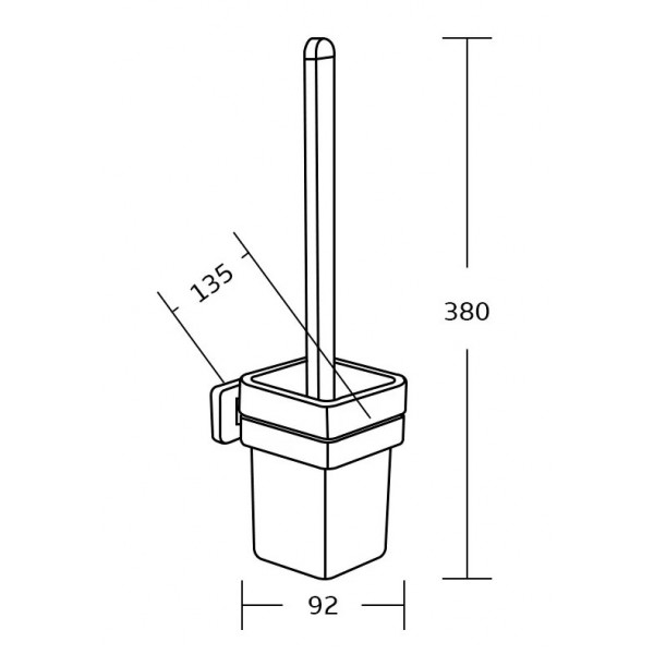 Ёршик для унитаза VBI MARS 2 NICKEL