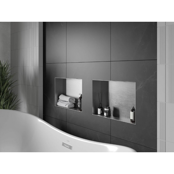 Вбудована полиця MEXEN X-Wall-NR 45x30 INOX без обідка