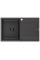 Гранітна кухонна мийка MEXEN BRUNO BLACK GRANITE + сифон BLACK