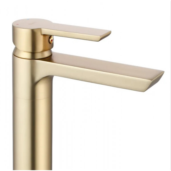 Смеситель для раковины (умывальника) REA  ARGUS BRUSHED GOLD высокий *