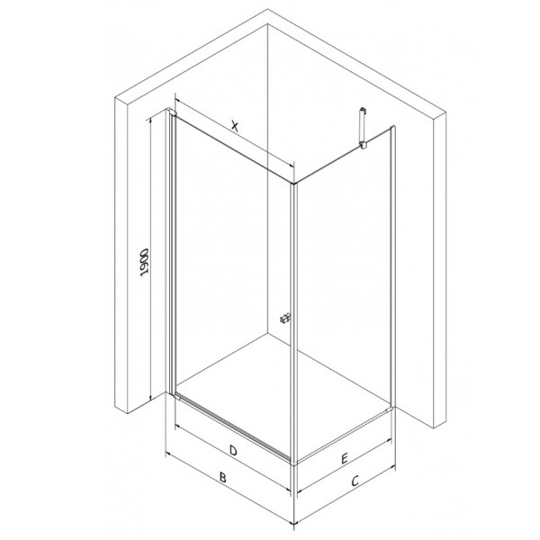 Душова кабіна MEXEN PRETORIA 90x90 BLACK