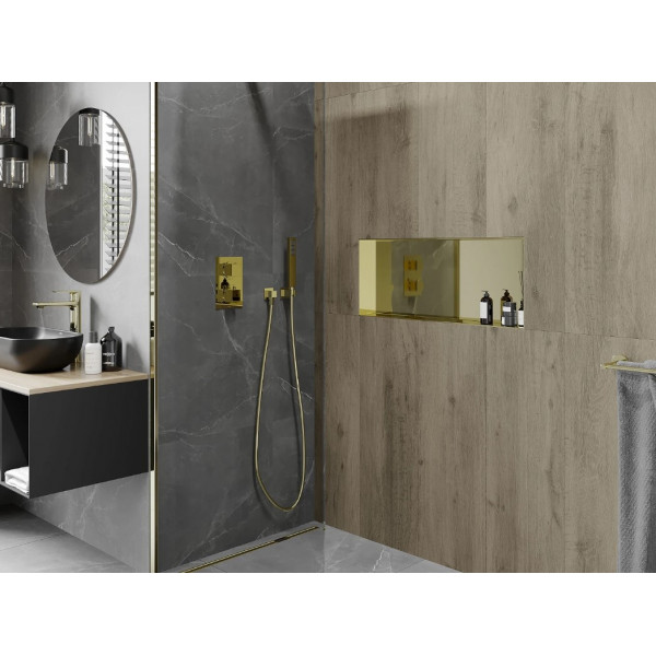 Вбудована полиця MEXEN X-Wall-NR 75 GOLD без обідка